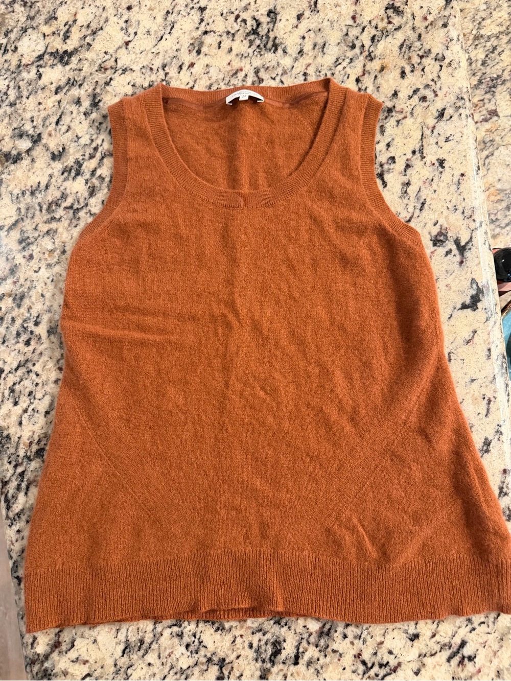 Lafayette148 Knit Sleeveless Shell in golden brown